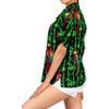 LA LEELA Women's Button Down Blouses Summer Beach Party Hawaiian T-Shirt Colourful Blouses Button Up Short Sleeve Dress Shirts for Women - image 3 of 4