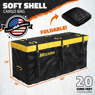 Mockins 20 Cu Ft Yellow and Black Waterproof Hitch Cargo Carrier Bag