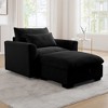 Modular Corduroy Modern Sofa with Storage Ottoman and Deep Cloud-Like Seat for Living Room or Bedroom - 3 of 4