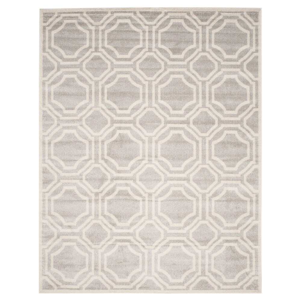 8'x10' Amala Indoor/Outdoor Rug Light Gray/Ivory - Safavieh