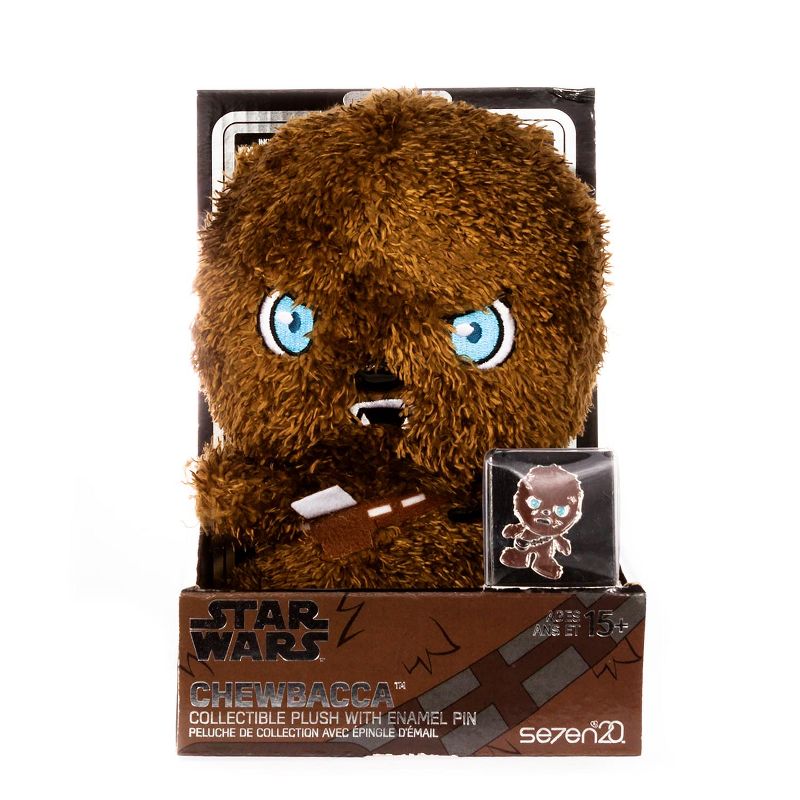 Seven20 Star Wars Chewbacca Stylized 7 Inch Plush With Enamel Pin, 2 of 4