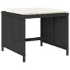 vidaXL Patio Dining Set with Cushions 15 Piece - Black Poly Rattan, Acacia Wood Table, Garden, Backyard, Patio - 4 of 4