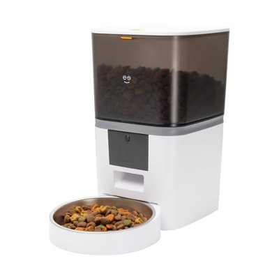 Geeni 6L White Smart Pet Feeder with Stainless Steel Bowl