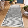 Rugs for Living Room Washable Modern Stripe Carpet Non Slip Soft Rubber Backed Rug,Low Pile Area Rug for Bedroom Office DiningRoom - 4 of 4