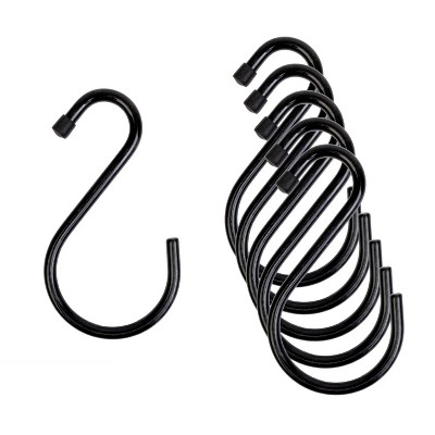 LunaLulinlk Premium Steel Large Hooks with Rubber Gripped Finish, 6 Pack