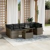 vidaXL Garden Sofa Set Grey PE rattan Large Modular Garden Sofa Set - 2 of 4