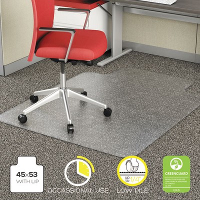 Clear Studded Chair Mat for Flat Pile Carpet, 45 x 53 Inches