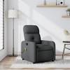vidaXL Massage Recliner Chair Dark Gray Fabric - 2 of 4
