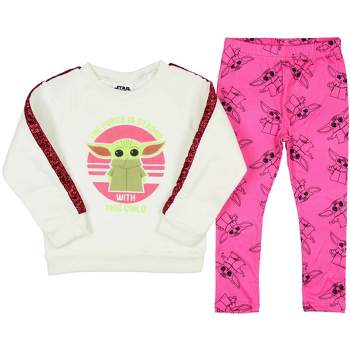 Star Wars Girls The Force Is Strong Pullover and Leggings 2 Piece Outfit Set Kids