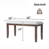 Sapphtopaz Modern Ottoman Shoe Bench Vanity Stool with Metal Legs Footstool Entryway Bench for Living Room, Bedroom, Fitting room - 2 of 4