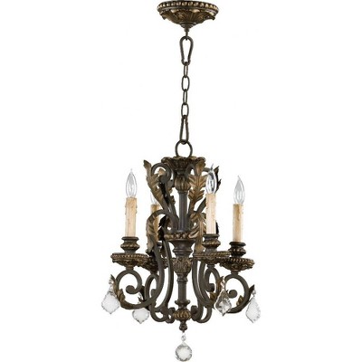 Quorum Lighting Rio Salado 4-Light Chandelier - Toasted Sienna/Mystic Silver