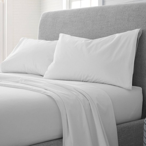 King Comfort Wash Solid Sheet Set Soft White - Ecopure : Target