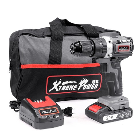 Xtremepowerus 20v Cordless Drill Brushless Driver 2000mah 336 In