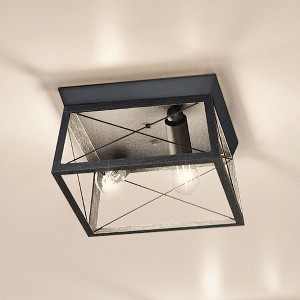 Urban Ambiance Luxury Industrial Ceiling Light 6''H x 12''W,  Midnight Black Finish,  Berkeley Collection, UHP3924 - 1 of 4