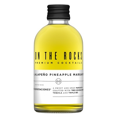 On The Rocks Premium Cocktail The Jalapeno Pineapple Margarita Tequila - 200ml Bottle