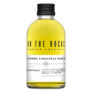 On The Rocks Premium Cocktail The Jalapeno Pineapple Margarita Tequila - 200ml Bottle - 1 of 4
