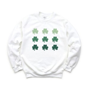 Simply Sage Market Women's Graphic Sweatshirt Clover Chart St. Patrick's Day - 1 of 3