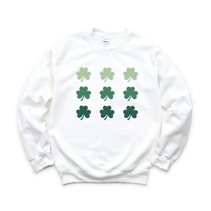 Simply Sage Market Women's Graphic Sweatshirt Clover Chart St. Patrick's Day, 1 of 5