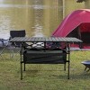 Racxily Portable Oversized Camping Table - Instant-Roll Aluminum Folding Desk, Spacious Lightweight Table w/Quick Setup & Non-Tip Design, Silver - 2 of 4