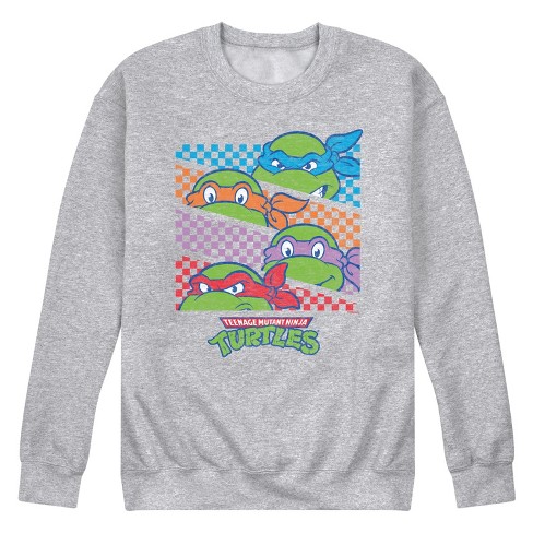 Men's - Teenage Mutant Ninja Turtles - Stacked Faces Graphic Fleece Sweatshirt - image 1 of 4