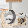 Cat Running Wheel Designed For Indoor, Silent Design Cat Exercise Wheel, Weight Capacity Of 130 Pounds-Cuddlewood - 3 of 4