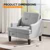 Karl Home 31 inch Linen Sloping Handrail Accent Chair - 3 of 4