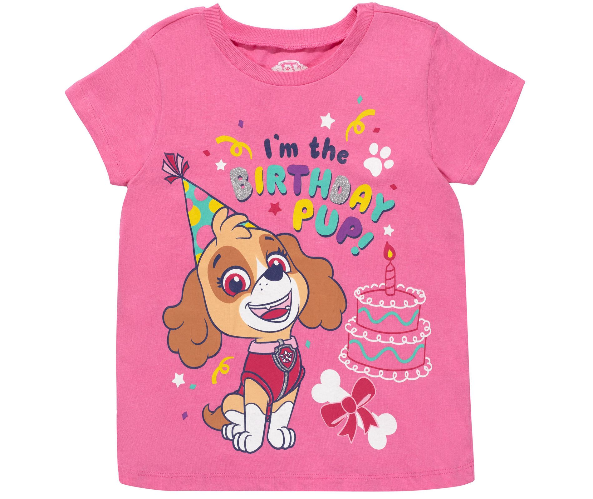Paw Patrol Toddler Girls' Glitter T-Shirt