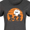 Women's Peanuts Trick Or Treat Silhouettes Graphic T-shirt Dress - Heather Charcoal - X-Large - 2 of 4