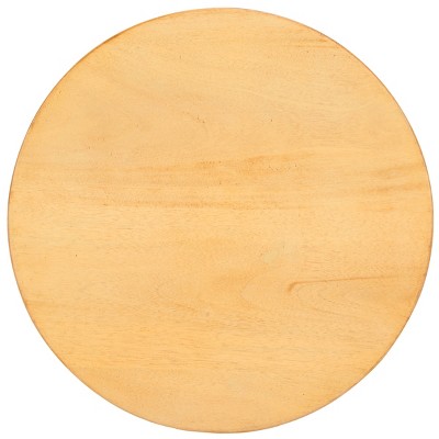 Natural Wood Backless Round Counter Stool