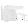 TIRAMISUBEST Twin/Full Size Loft Bed with Stairs, Bookshelf and Drawers, Wooden Loft Bedframe with Desk, Wardrobe & Storage Shelves - 4 of 4