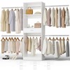 Besiost 8 FT Closet Organizer with Extendable Hanging Rod, Wood Closet System with Drawer - 2 of 4