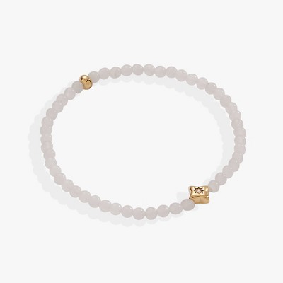 Alex and Ani White Jade Star Mini Stretch Bracelet