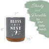Elanze Designs Bless This Nest Grey X-Large Cork Bottom Kitchen Utensil Holder - 2 of 4