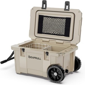 Hooure 26 in. Cooler with Wheels, Ice Chests Portable Camping Cooler Holds Ice up to 6 Days, Leak-Proof Outdoor Insulated Cooler with Handle - 1 of 4