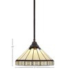 Toltec Lighting Any 1 - Light Pendant in  Dark Granite with 15" Honey & Brown Mission Art Glass Shade - 2 of 2