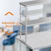 Stainless Steel Double Overshelf, Commercial Double Deck Overshelf, Height Adjustable 2-Tier Overshelf for Kitchen, Restaurant, Workshop, Prep - 4 of 4