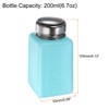 Unique Bargains Plastic Makeup Remover Nail Polish Push Down Alcohol Dispenser Bottles 6.7oz Blue - 2 of 4