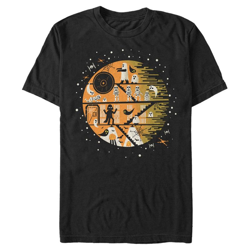 Men's Star Wars Halloween Death Star Haunt T-Shirt, 1 of 6