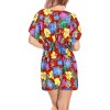 HAPPY BAY Women's Summer Mini Beach Tropical Dress Swimsuit V Neck Tops Cover Ups for Swimwear for Women X-Large-XX-Large Red Floral - 2 of 3