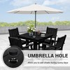 Pamapic 5-Piece HDPE Plastic Patio Outdoor Dining Set with Arm Chairs - 4 of 4