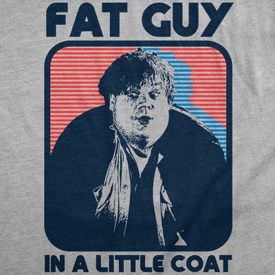 Мужские куртки Crazy Dog T-Shirts, Inc. Mens Funny T Shirts Fat Guy In A Little Coat Sarcastic Chris Farley Joke Tee For Men - Crazy Dog Men's T Shirt With Movie Sayings Light Grey M — фото 2