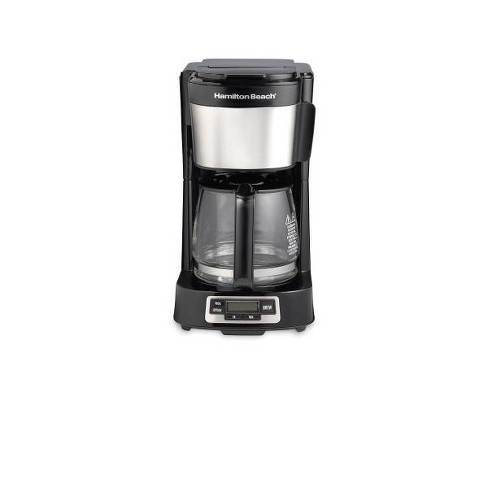 Hamilton Beach 12-Cup Black and Stainless Steel 2-Way Programmable