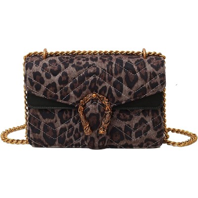 Crossbody Bags for Women - Snake Printed Clutch Purses Leather Chain Shoulder Bags Evening Handbags