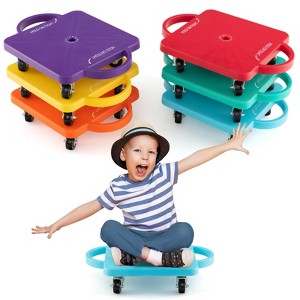 Costway Children Balance Board Sitting Scooter Board 6-Pack PP Floor Scooter Board - 1 of 4