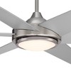 56" Casa Vieja Estate Modern Indoor Outdoor Ceiling Fan with LED Light Remote Control Brushed Nickel White Diffuser Damp Rated for Patio Exterior Home - 3 of 4