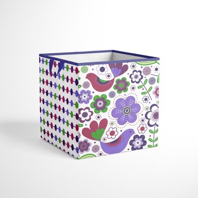 Bacati - Botanical Purple Storage Box Small