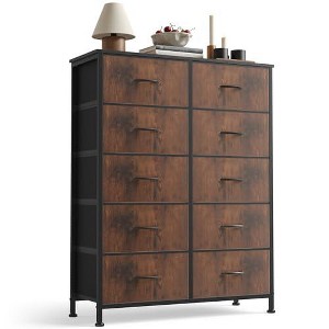 MAYEERTY Dresser Chest of Drawers with Metal Frame and Wood Top - 1 of 4