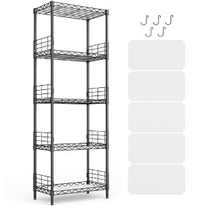 Pantry Storage Shelves, 5-Tier 59" Adjustable Heavy Duty Metal Storage Shelf - 1 of 4