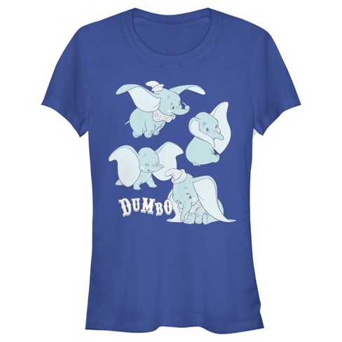 Junior s Dumbo Silly Faces T shirt Royal Blue Small Target