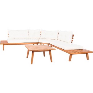Lansen 4 Pc Corner Living Set - Indoor/Outdoor - PAT7055 - Safavieh - 1 of 4